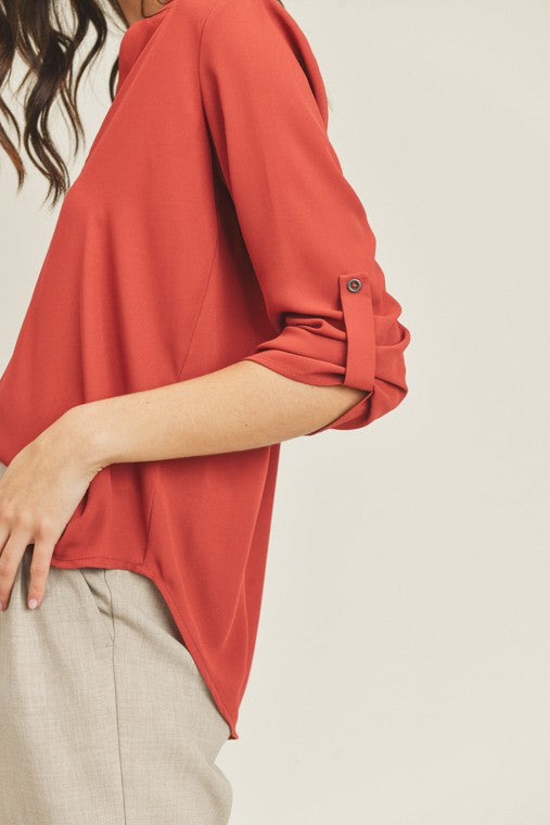 V Neck Top - Fuzzys Fashion USA