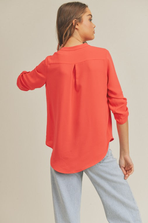 V Neck Top - Fuzzys Fashion USA